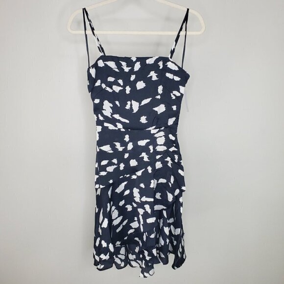 NWT Cooper St. Wildcat Wrap Mini Dress Black White Size 2 - Picture 4 of 13